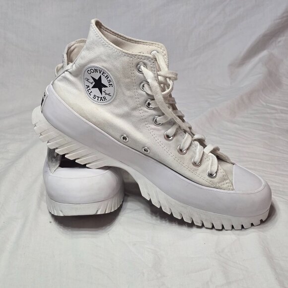 Converse Chuck Taylor All Star Lugged 2.0 High White Lace Up  Women 10.5 - Picture 1 of 12